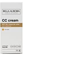 Bella Aurora Crema Facial con Color y Protección Solar 50+ Anti-Manchas para Piel Normal o Seca